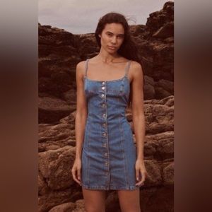 NWT Zara Denim button up dress.